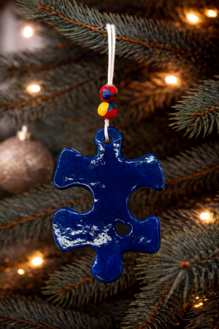 Ornament Puzzle Piece Blue *CM