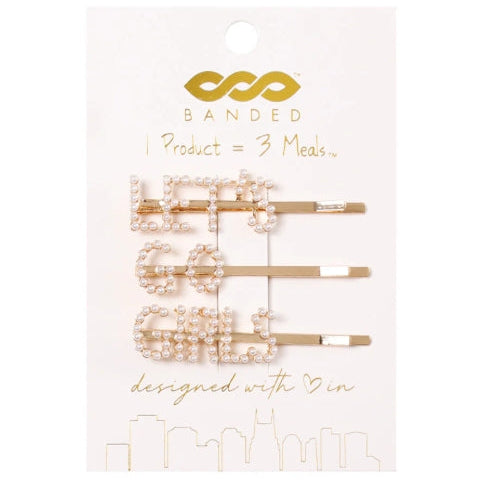 banded hair tie lets go girls