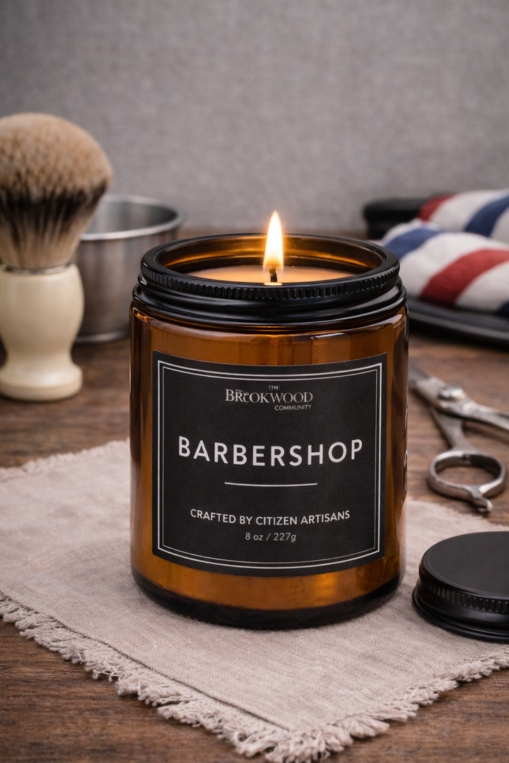 barber shop candle