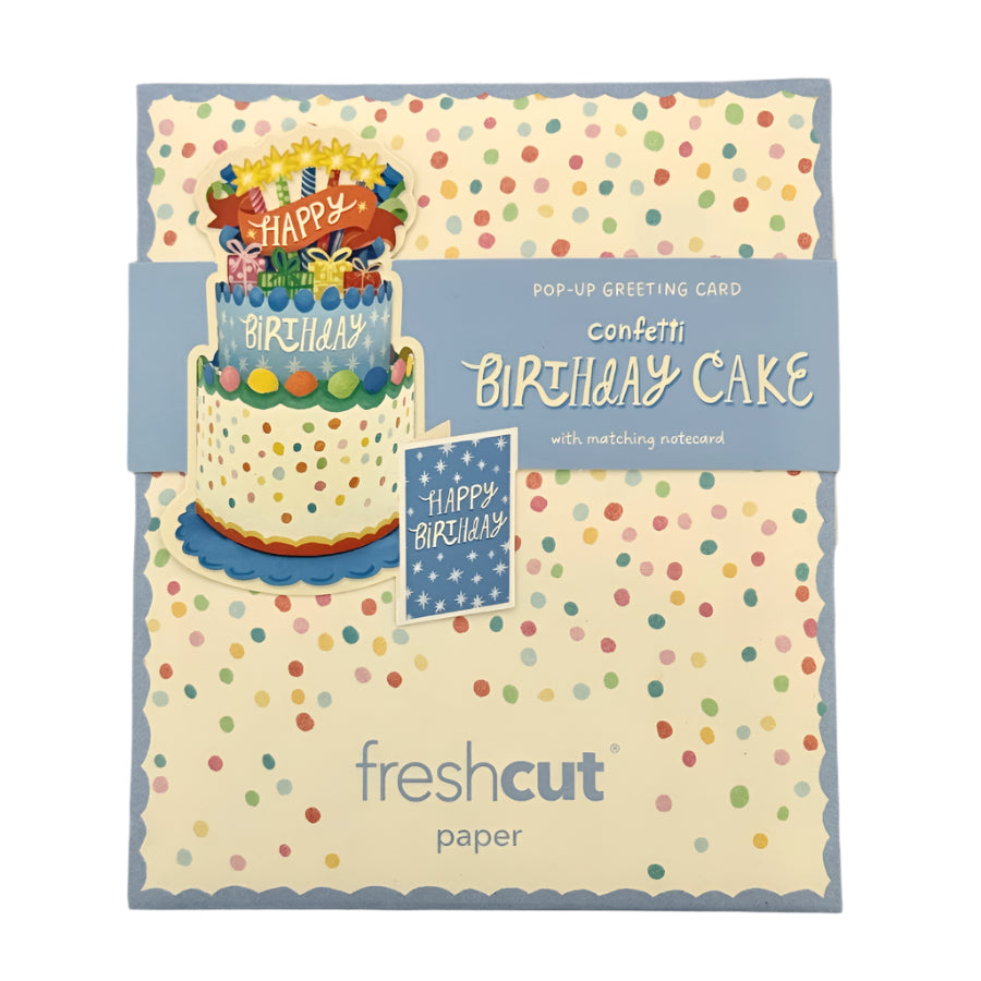 birthday cake confetti fresh cuts cards mini