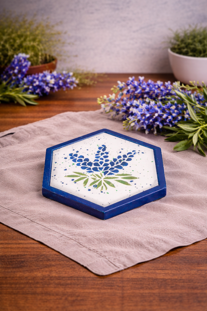 Coaster Bluebonnet Hexagon Blue *CM