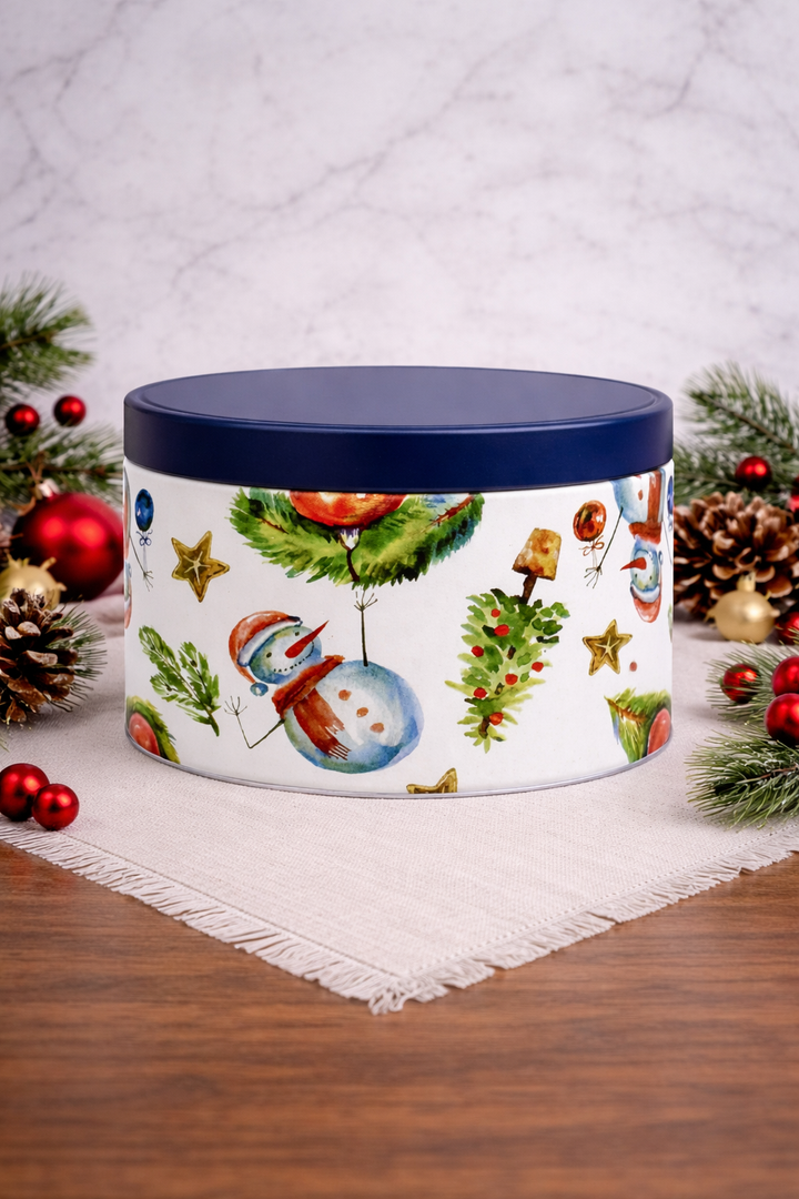Christmas Tin Candle Blue - Christmas Splendor *CM