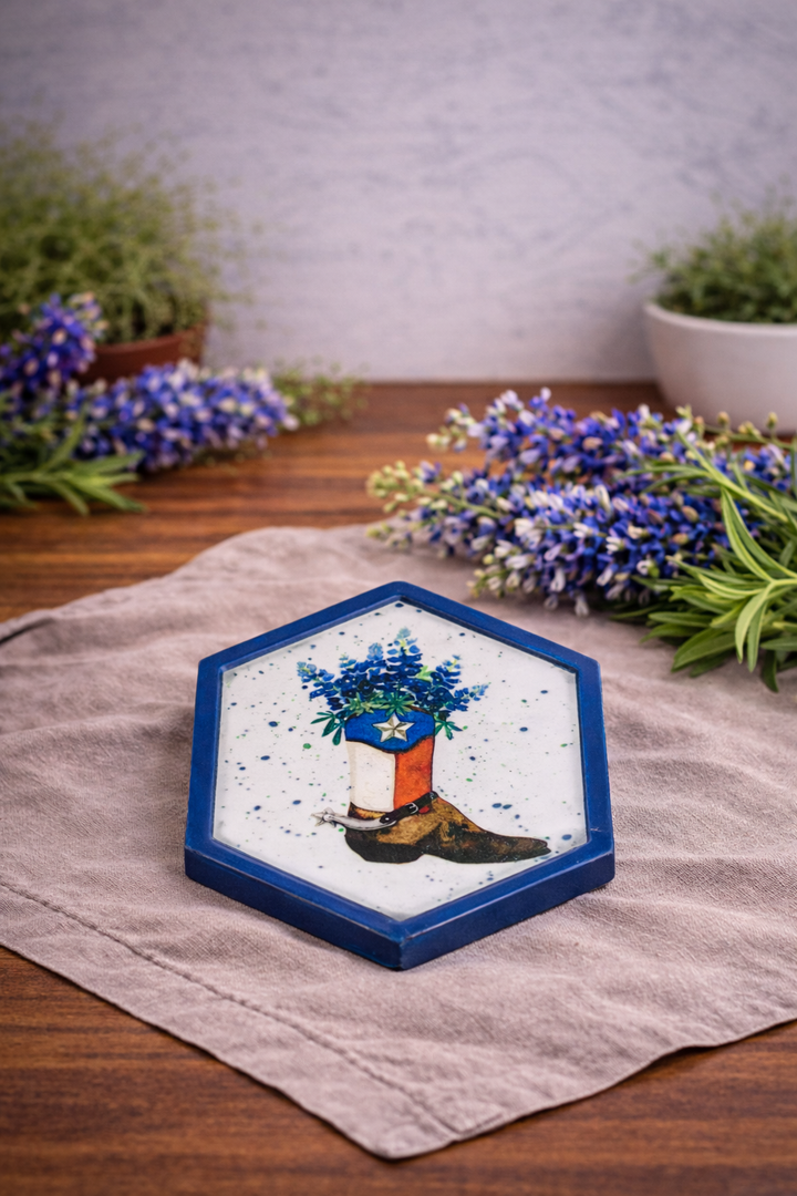 Coaster Bluebonnet Boot Hexagon Blue *CM
