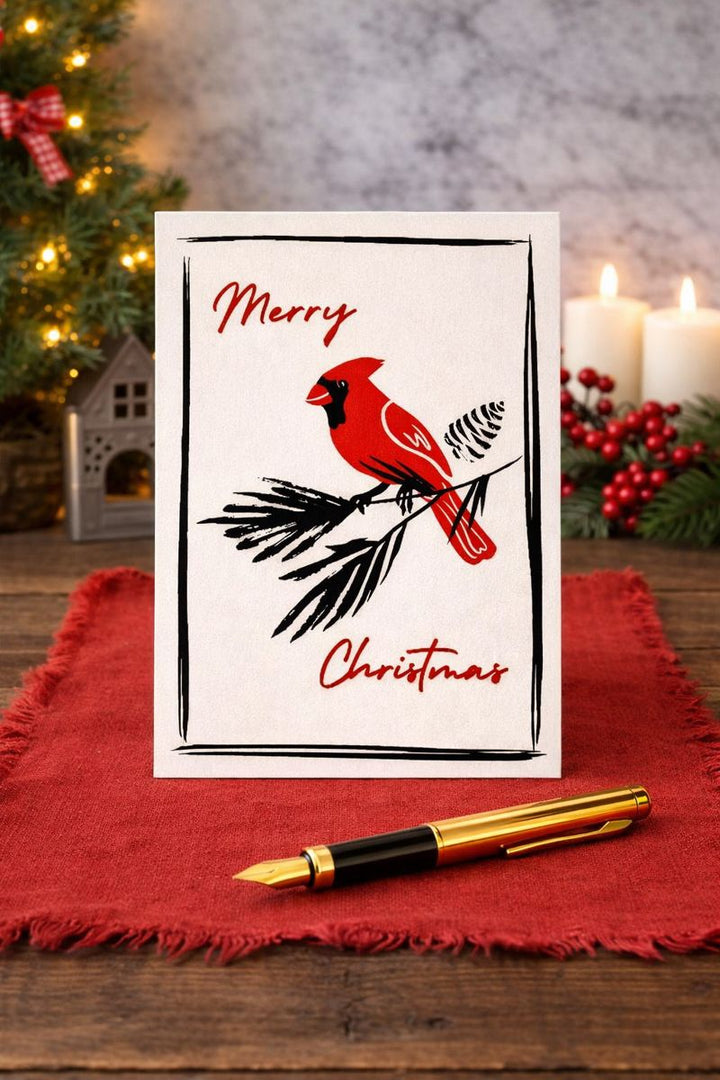Card Christmas Cardinal Screen Print *CM