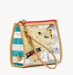Texas Clear Beach Wristlet