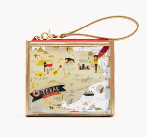Texas Clear Beach Wristlet