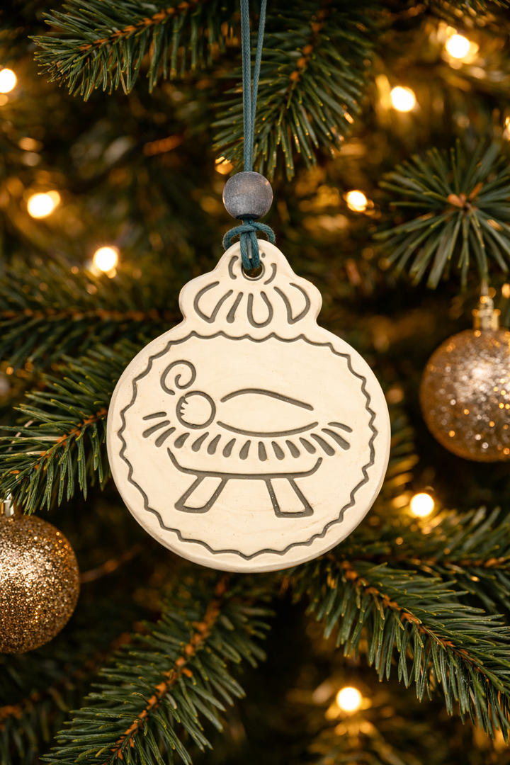 Ornament Nativity Cobble Stone *CM
