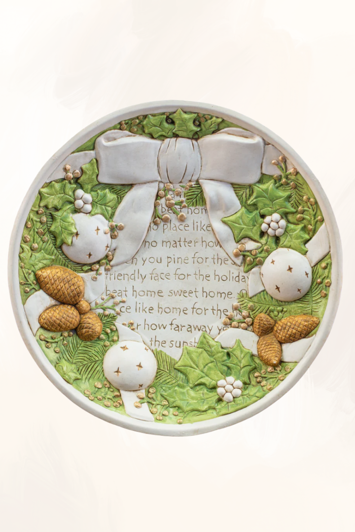 Comfort Bowl with Wreath Natural/Green *CM