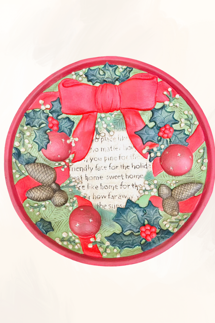 Comfort Bowl with Wreath Red