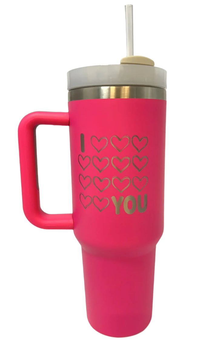 I love you Pink Tumbler