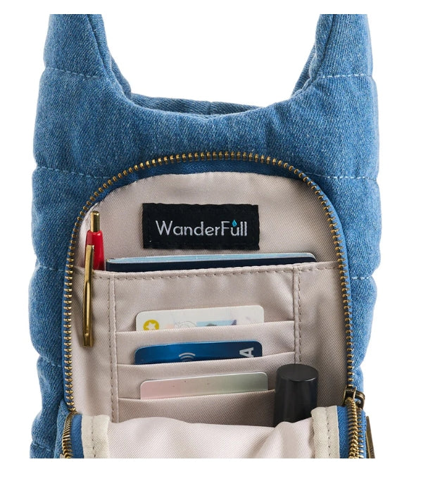 denim hydro bag inside