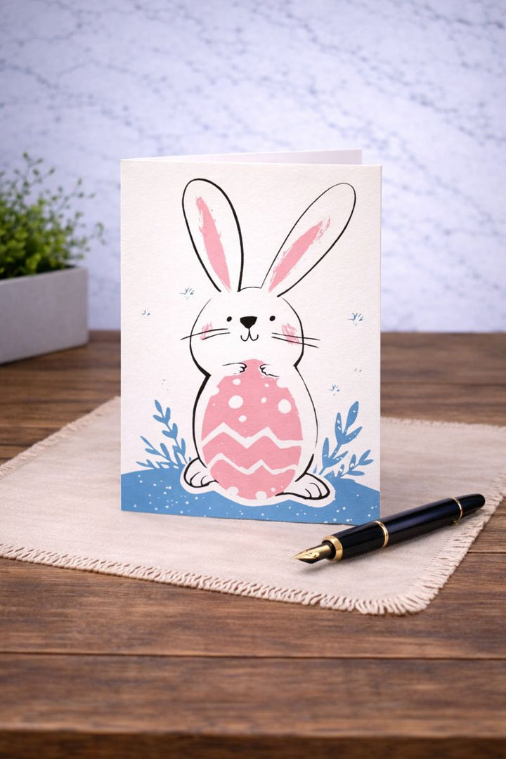 Card Easter Cartoon Bunny Screen Print *CM