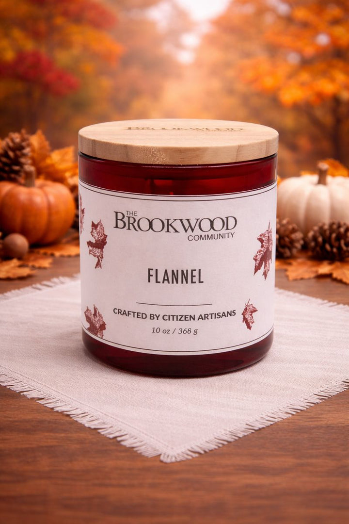 Red Fall Candle Flannel *CM