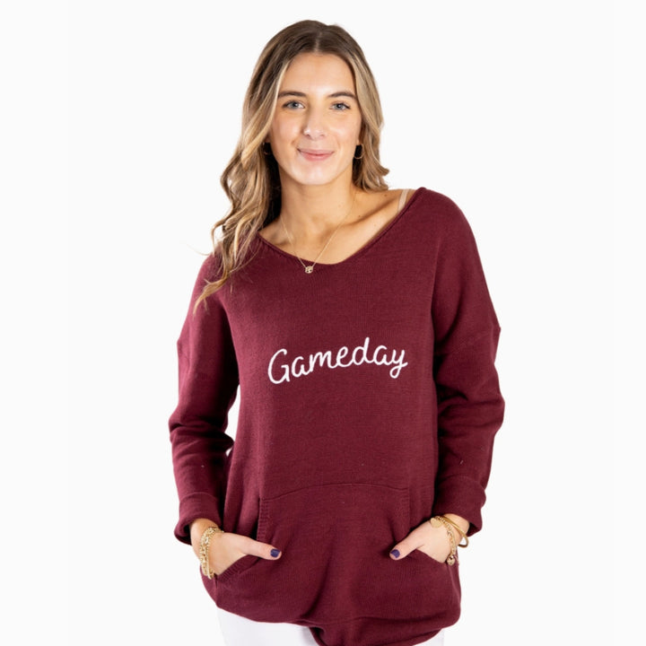 game day maroon sweater 