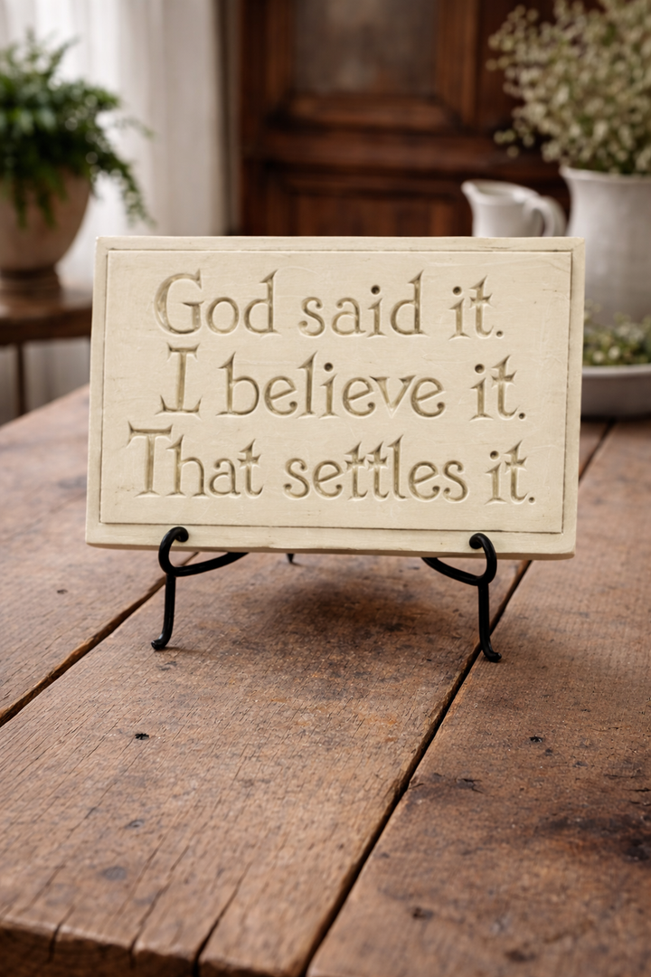 Plaque God Said It Driftwood *CM