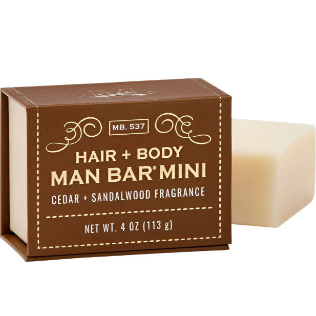 hair and body man bar mini cedar and sandalwood