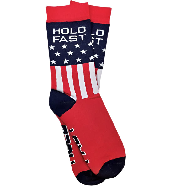 hold fast american flag socks