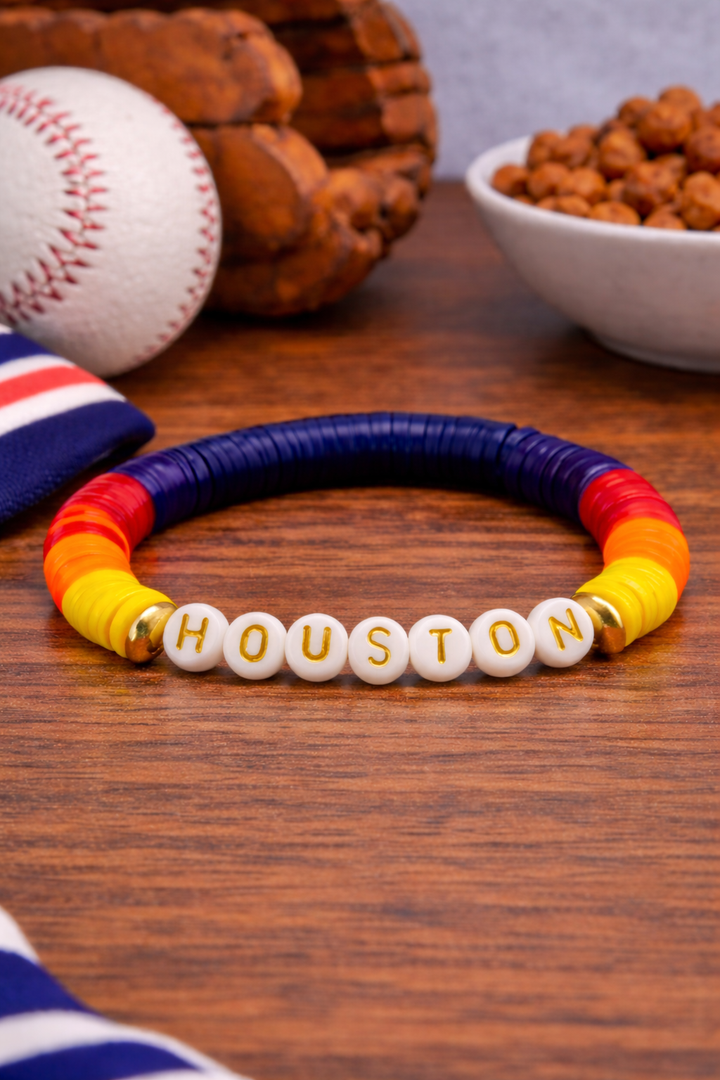 Bracelet Astros Space City Heishi Beads  *CM