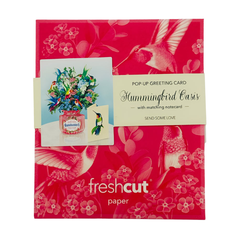 humming bird oasis mini fresh cut card