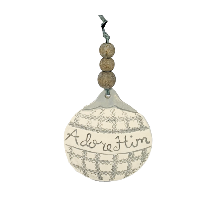 Ornament Adore Him Large Plaid Gray *CM