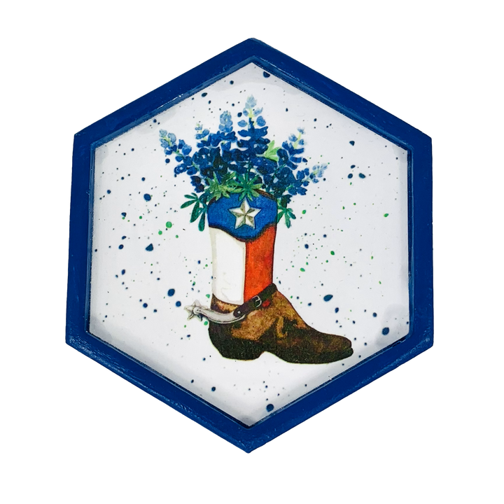 Coaster Bluebonnet Boot Hexagon Blue *CM
