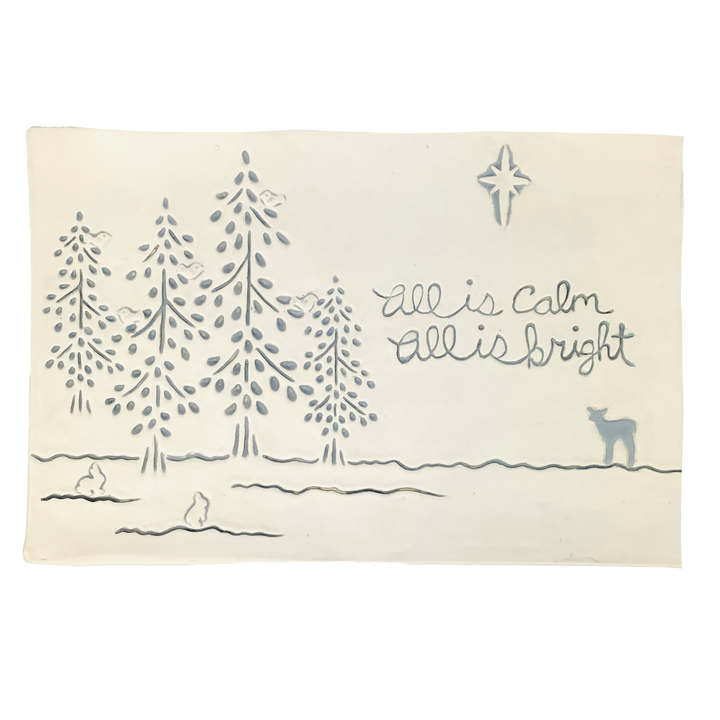 Tray All is Calm Gray Rectangle *CM