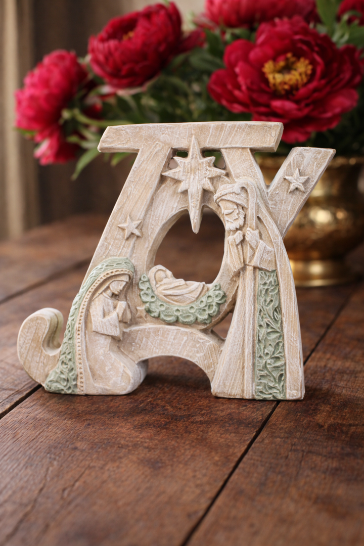Joy Nativity Driftwood *CM