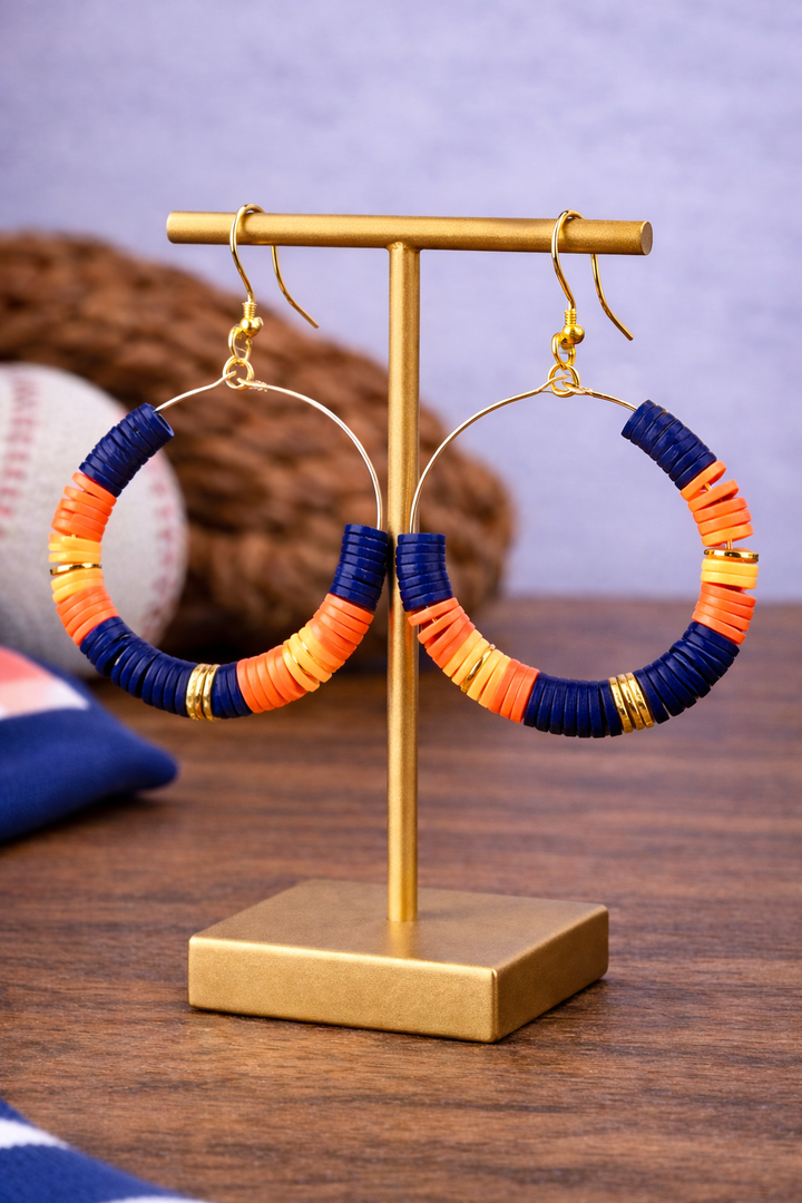 Earrings Astros Large Heishi Beads  *CM