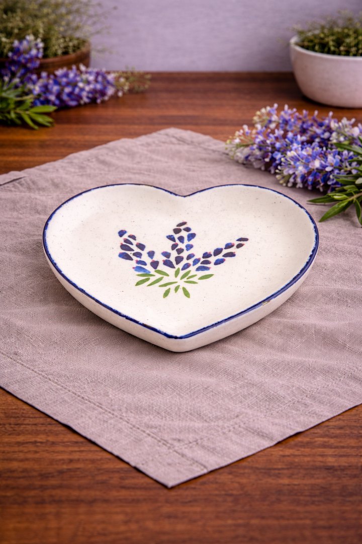 Plate Heart Bluebonnet Design Medium *CM