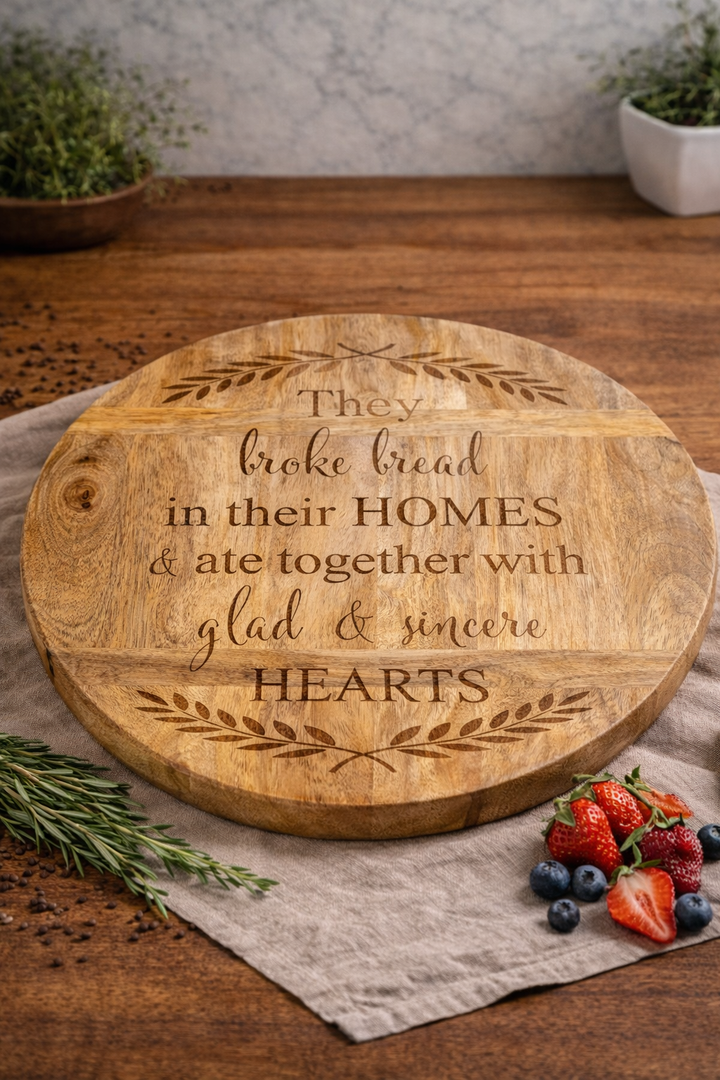 lazy susan mango wood 