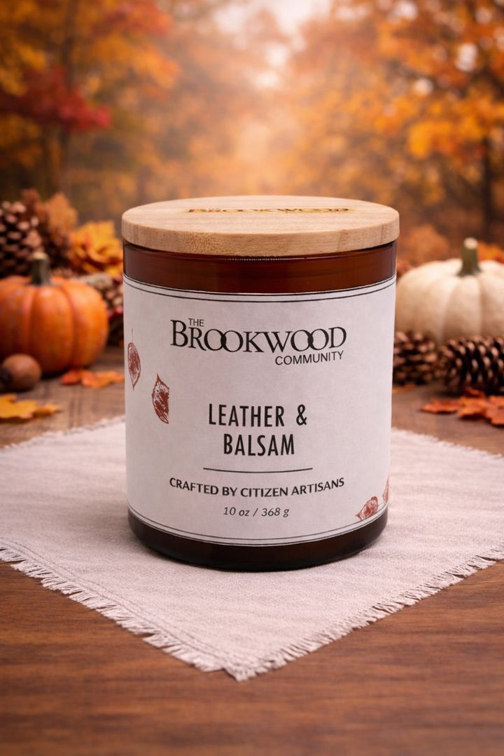 Amber Fall Candle Leather and Balsam *CM