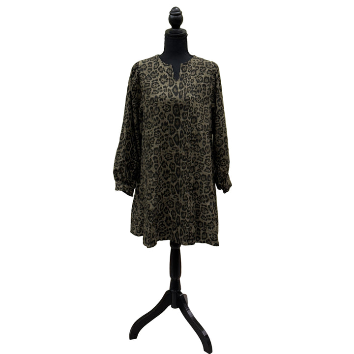 leopard print short dress