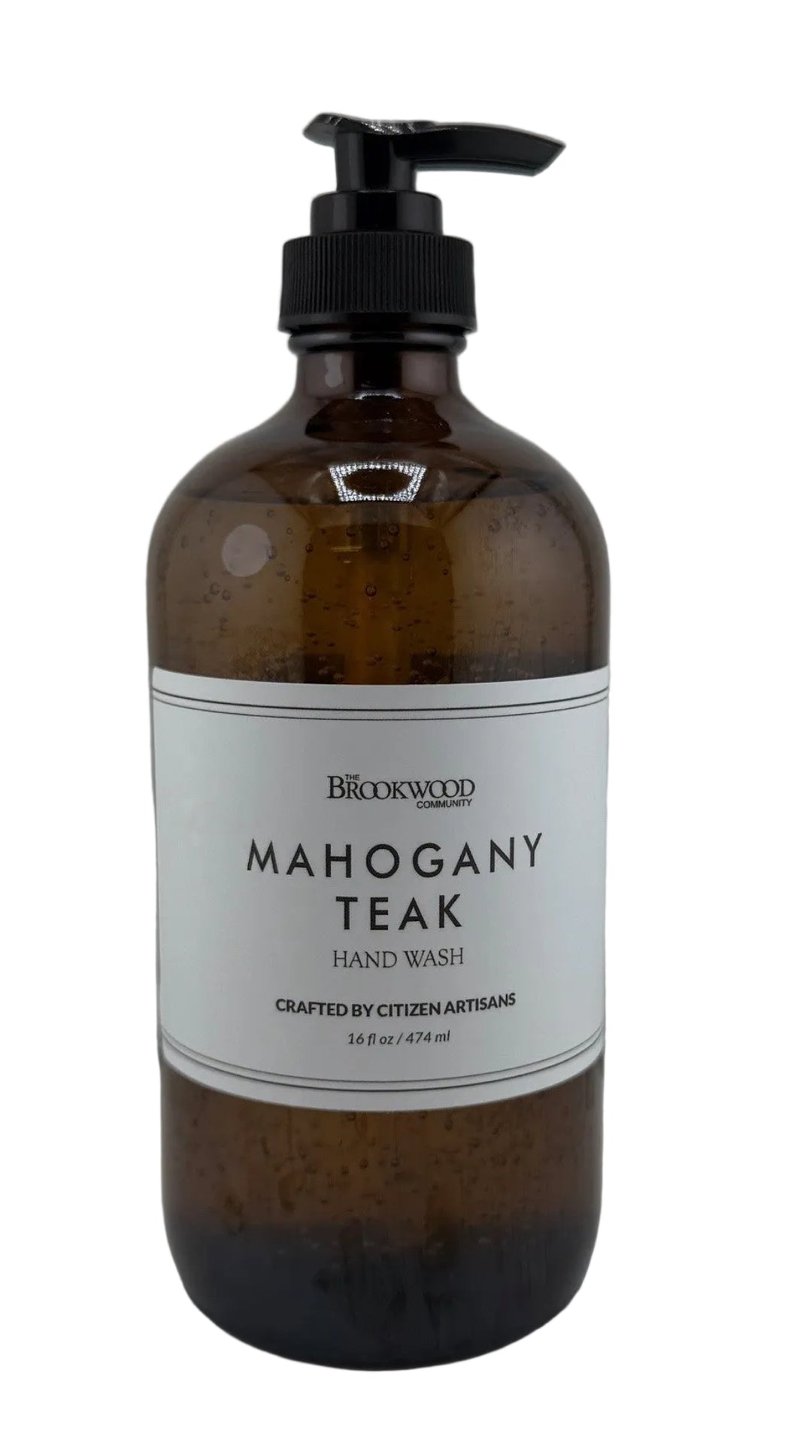mahogany teak hand soap amber bottle 