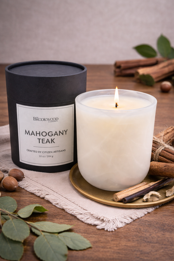 Brookwood Series Candle 10 oz Mahogany Teak