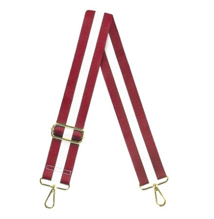 maroon purse strap
