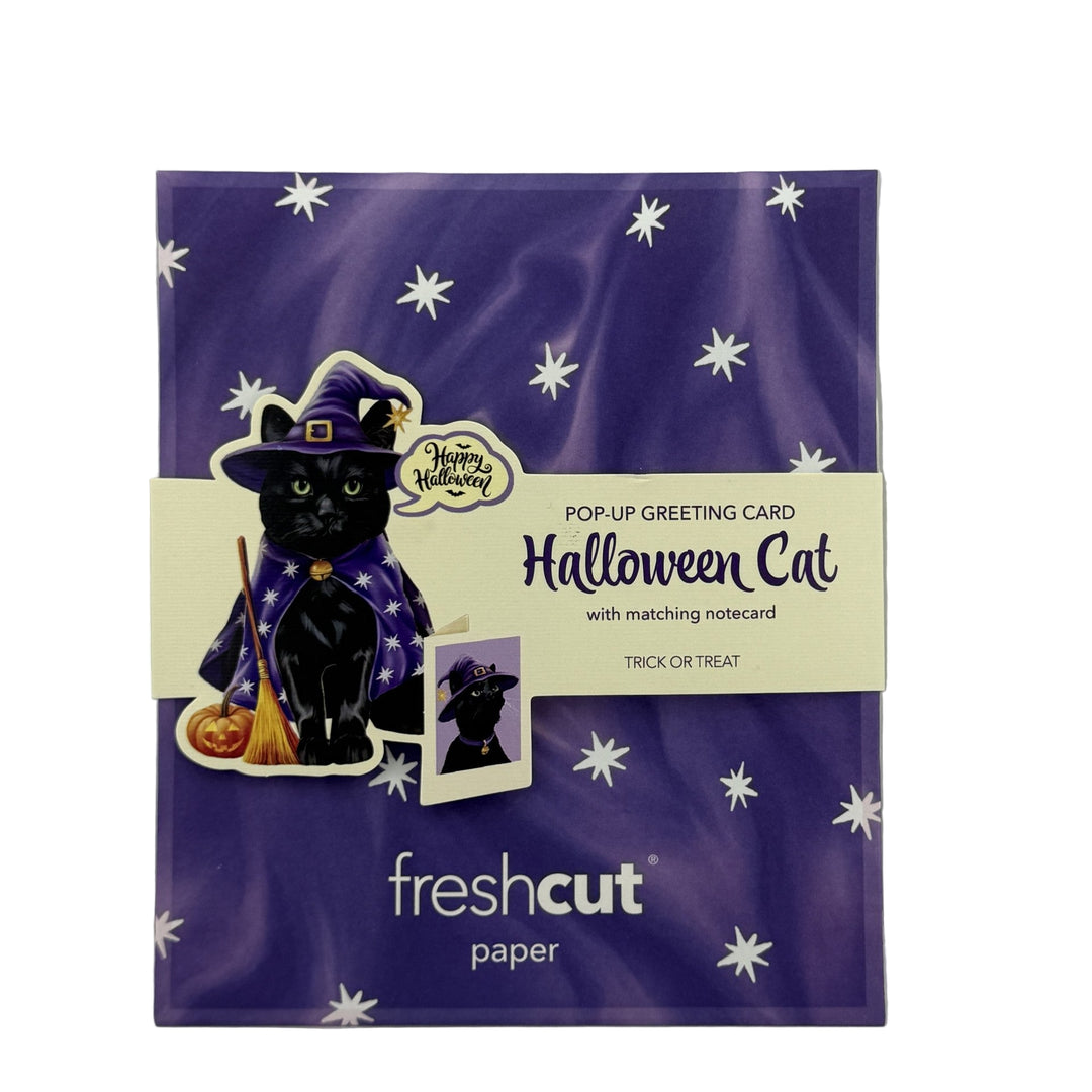mini halloween cat fresh cut cards