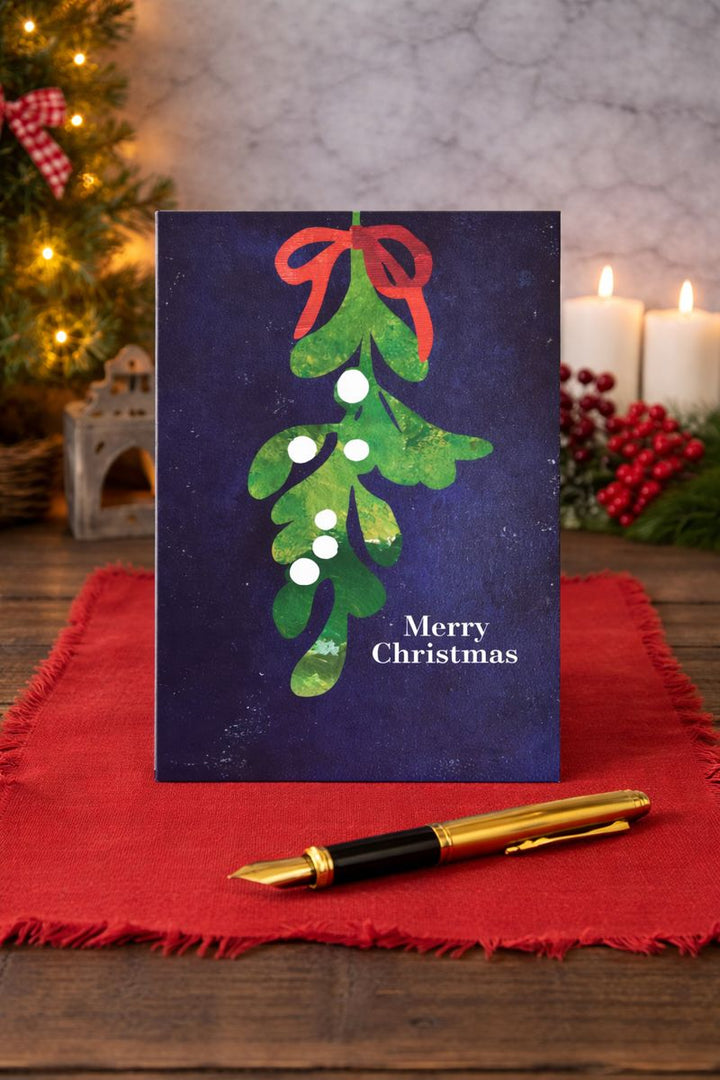 Card Mistletoe Merry Christmas - Pack of 5 *CM