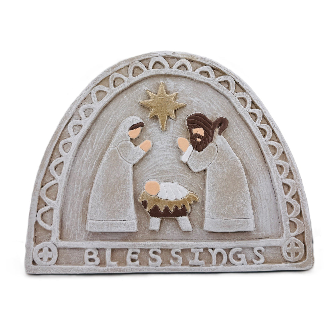 nativity driftwood plaque blessings