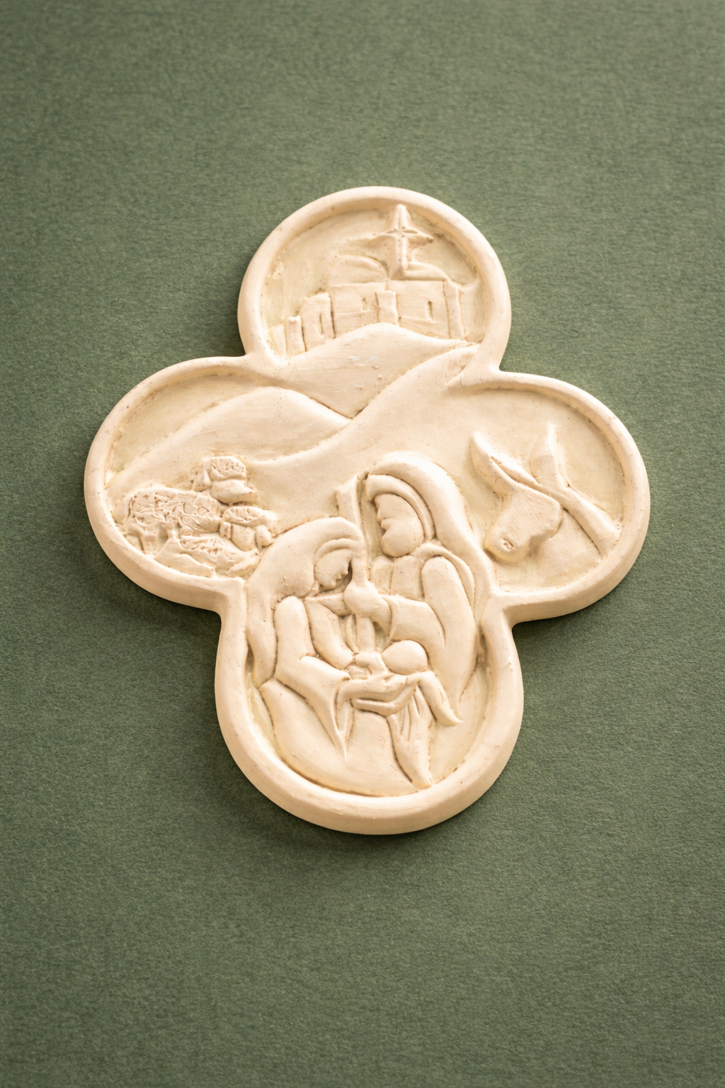 nativity white cross