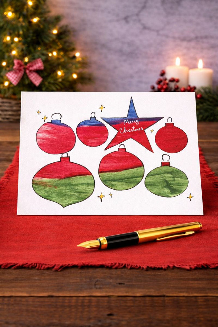 Card Ornaments Merry Christmas - Pack of 5 *CM
