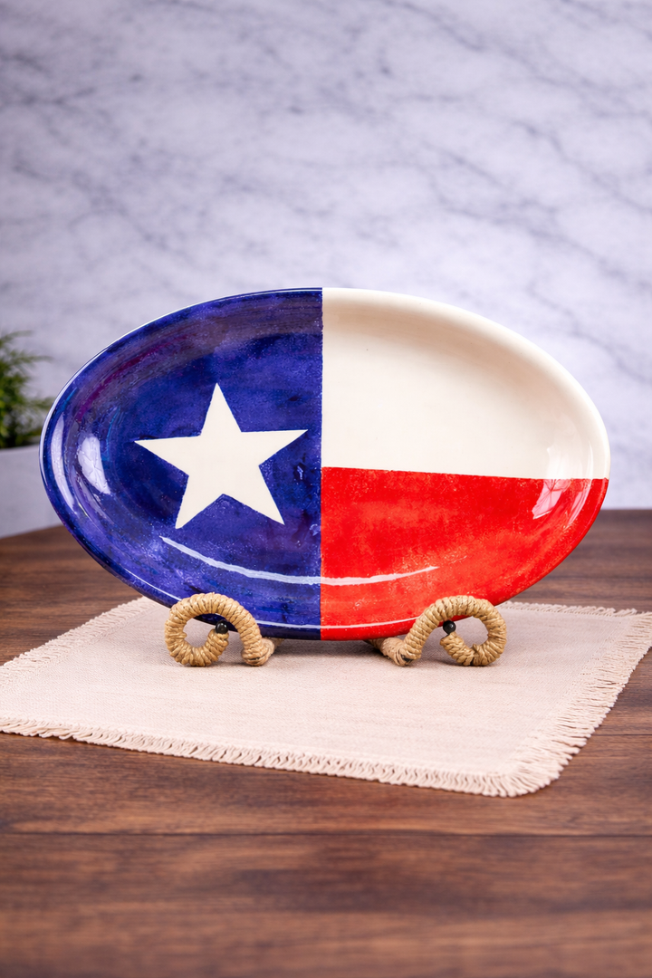 Platter Oval Texas Design *CM