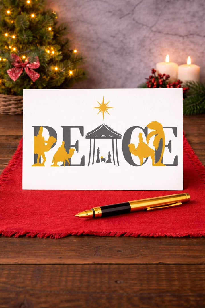 Card Christmas Peace Screen Print *CM