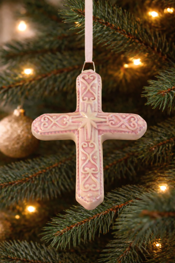 Ornament Cross Pink *CM