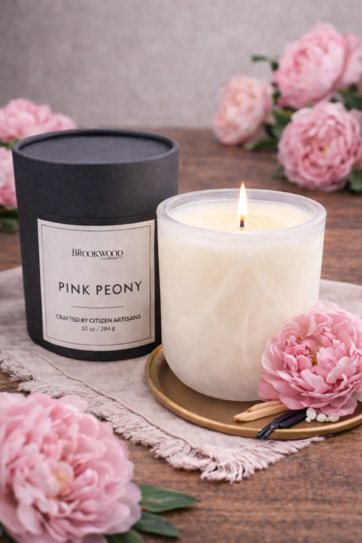 Brookwood Series Candle 10 oz Pink Peony