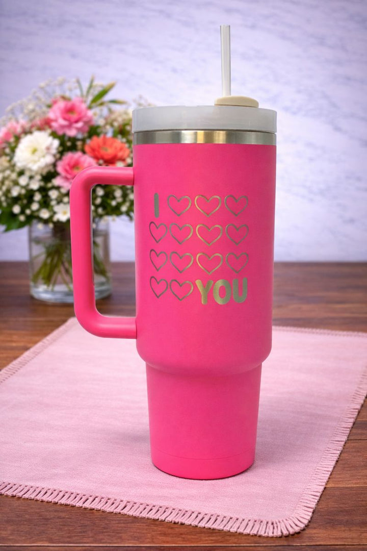 I love you Pink Tumbler