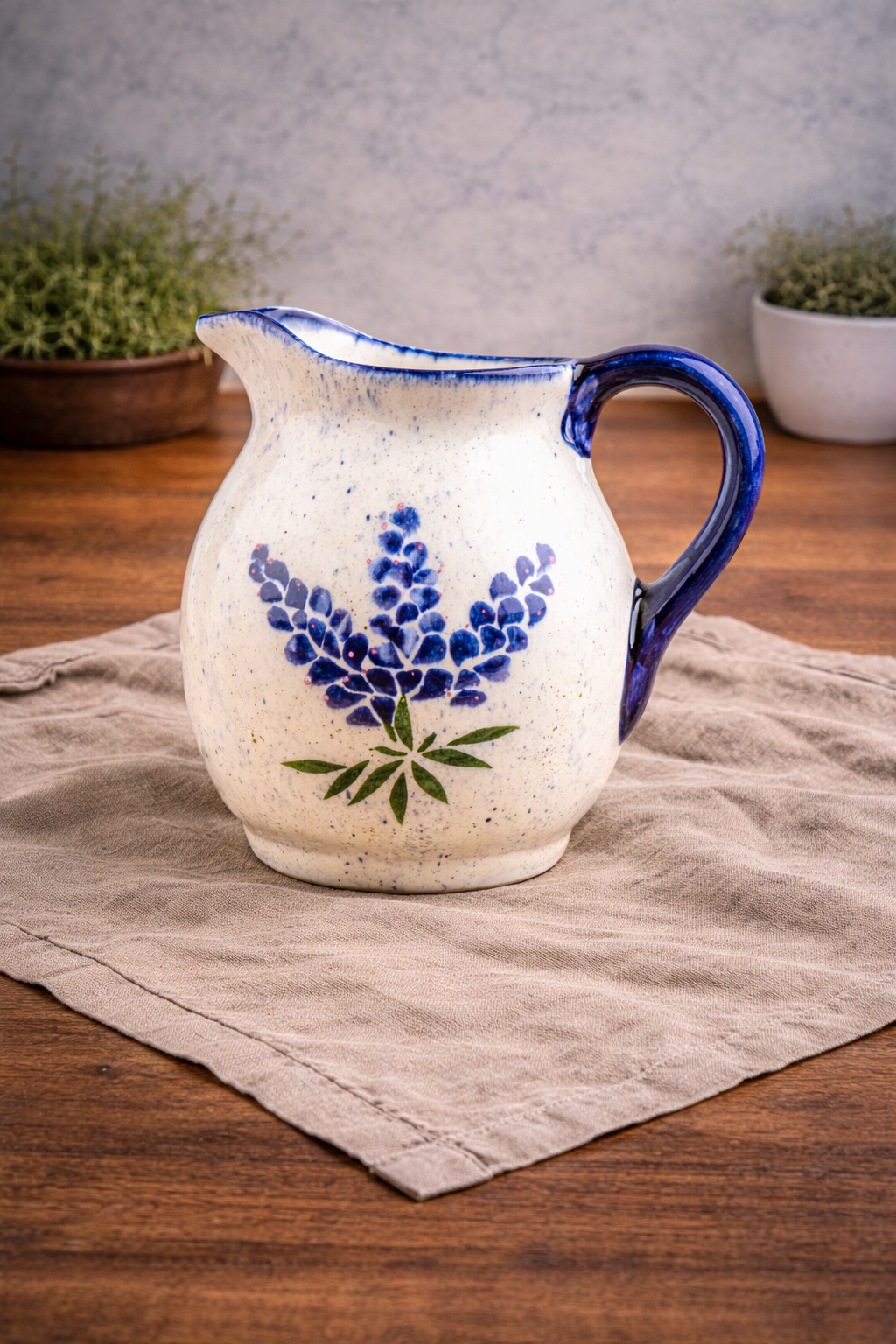 Bluebonnet Pitcher Pitcher Bluebonnet Design *CM – The Brookwood Community