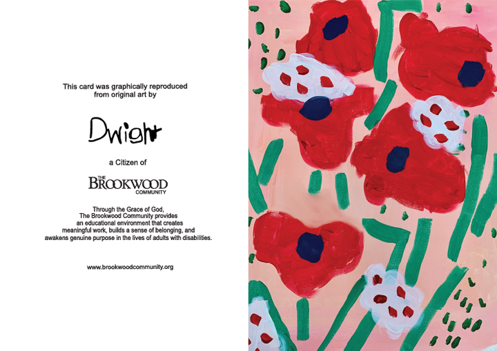 Printed Card Dwight Flowers *CM