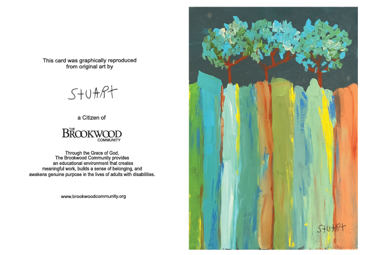 Printed Card Stuart Trees *CM