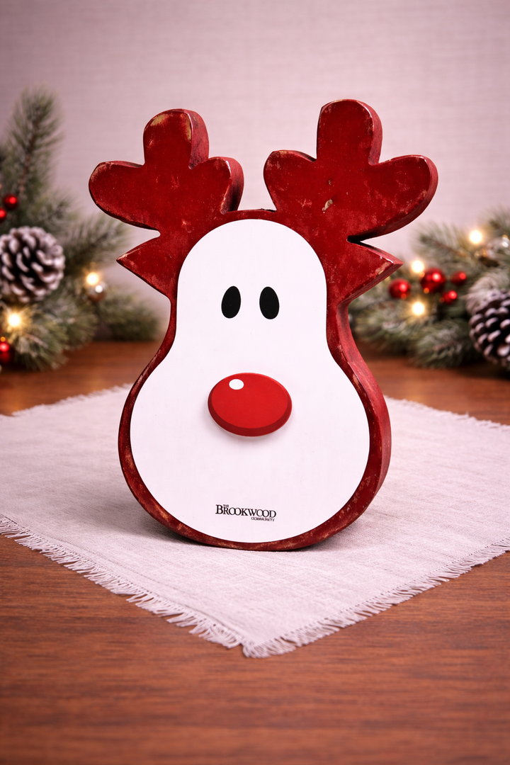 Reindeer Candle Red Santa&