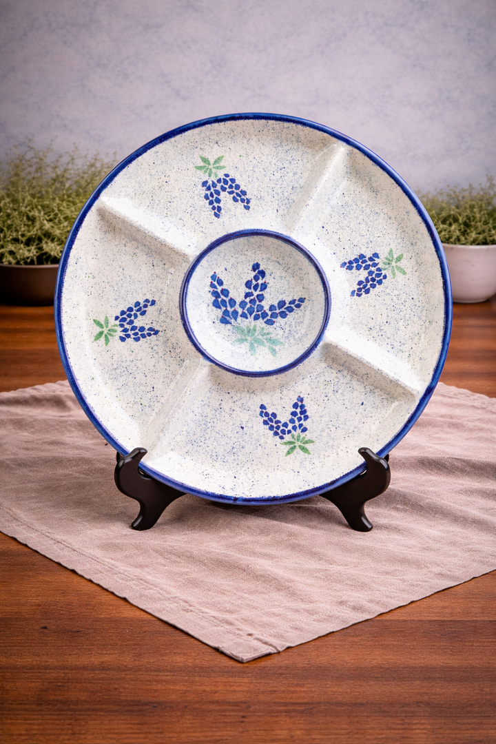 Platter Relish Bluebonnet Design *CM
